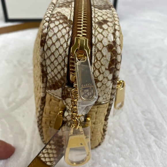 Gucci❤️🔥Crossbody Python/ Straw Brand New✅😍 - Picture 5 of 9